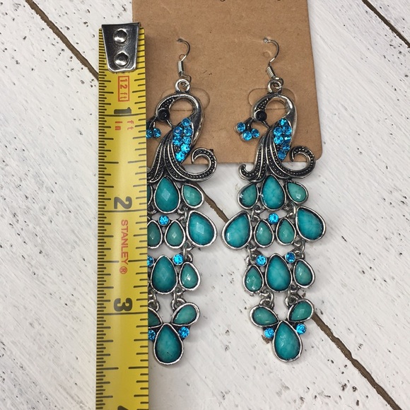 Peacock Earrings - Picture 4 of 6